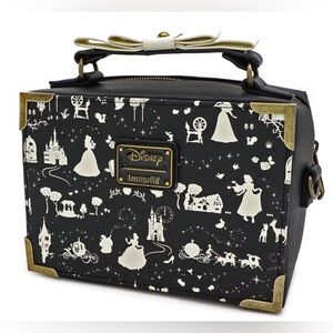 SALE New Loungefly Disney Princess Vintage-Inspired Box Crossbody Bag Wallet Set